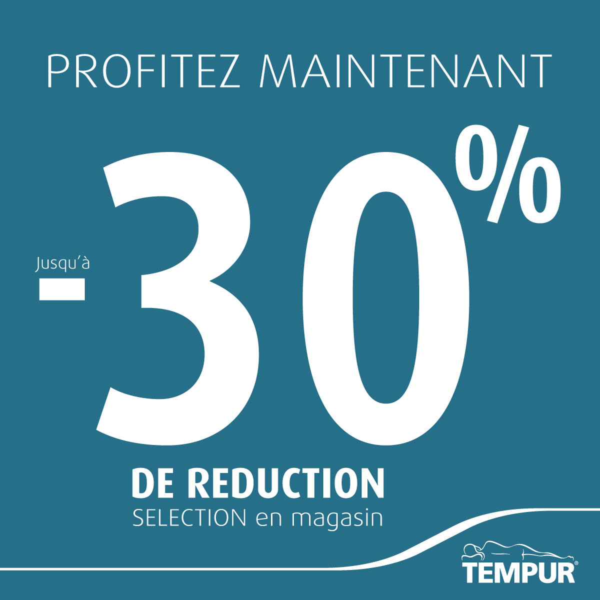 Visuel promotion -30% Tempur chez Literie Concept