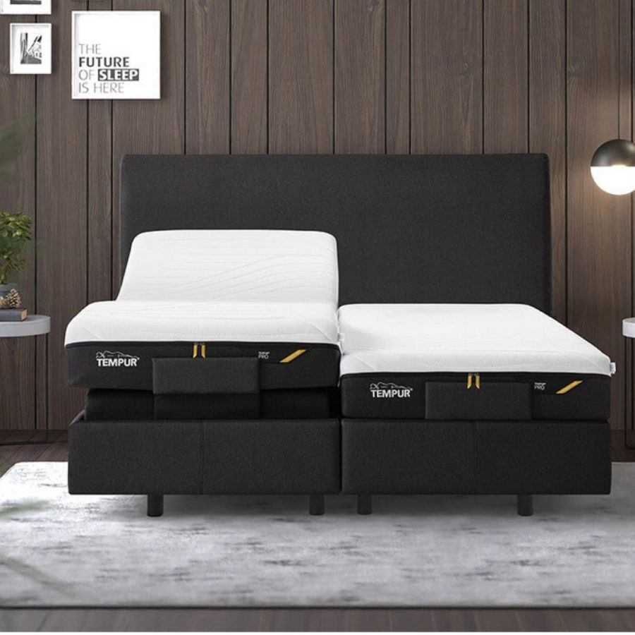 Boxspring Tempur Pro lit avec matelas et sommier électrique